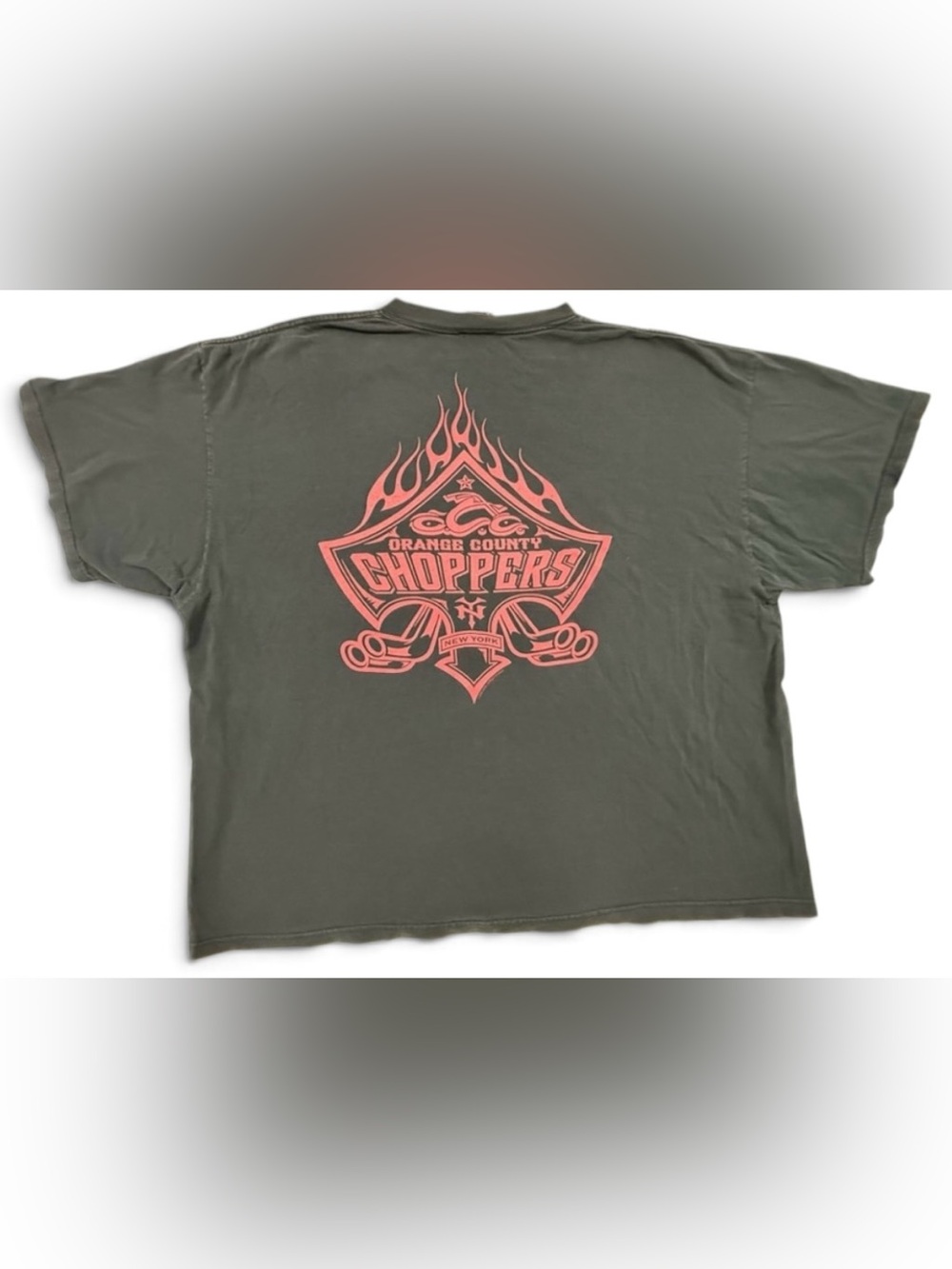 Vintage Orange County Choppers Vintage Y2K Flame Graphic T Shirt Black Red